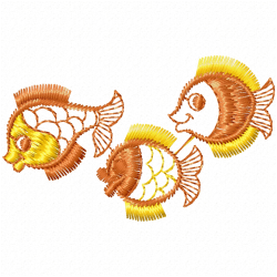 Fishes Embroidery Design 8 Fishes Embroidery Design 8